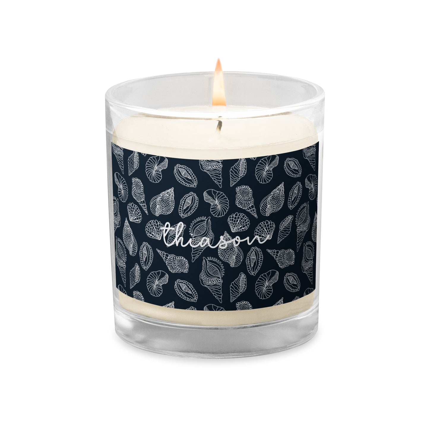 SHELLS Glass jar soy wax candle