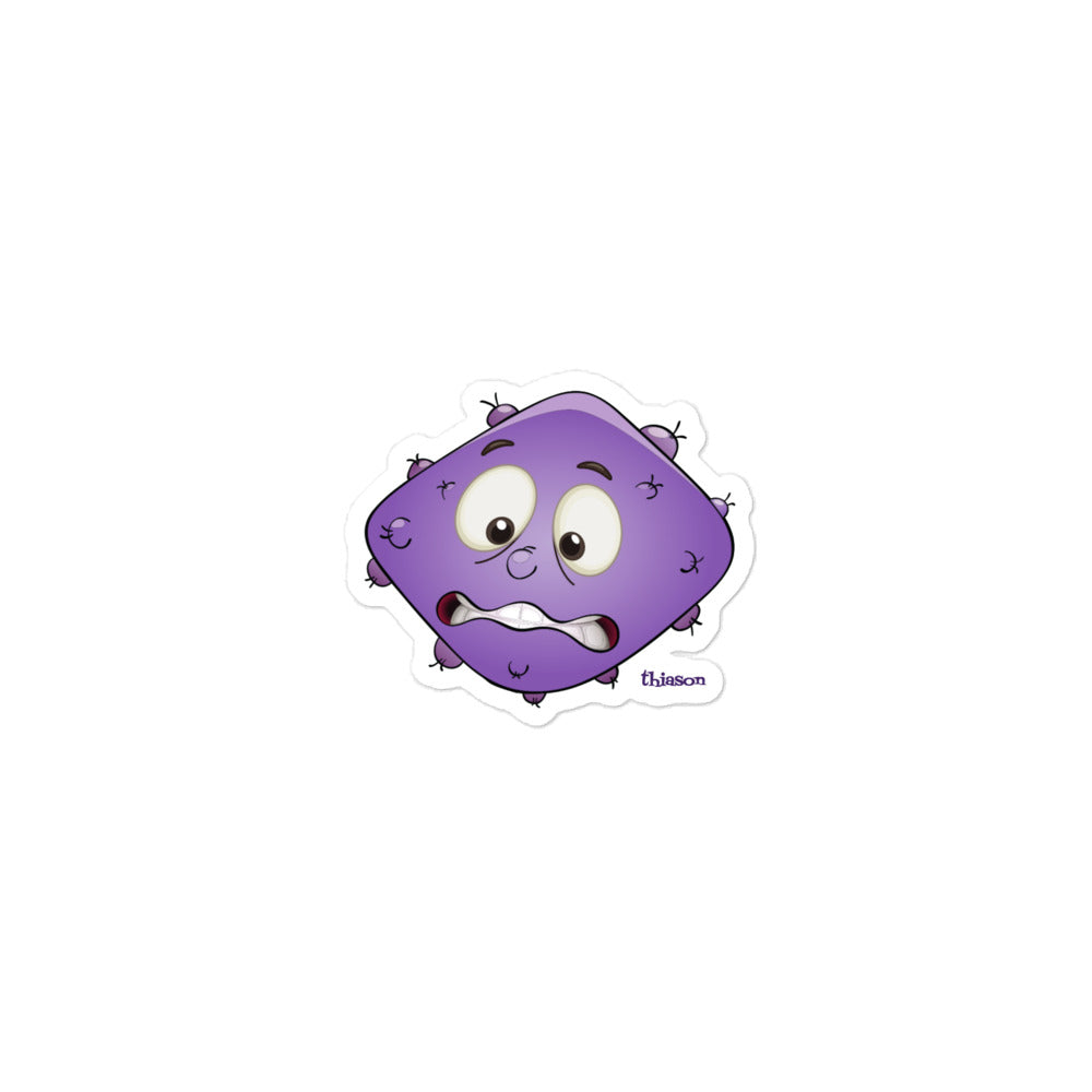 Purple Virus Monster Bubble-free stickers