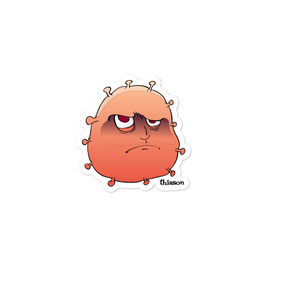 Peach Virus Monster Bubble-free stickers