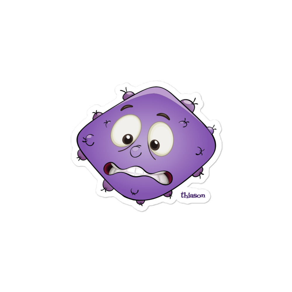 Purple Virus Monster Bubble-free stickers