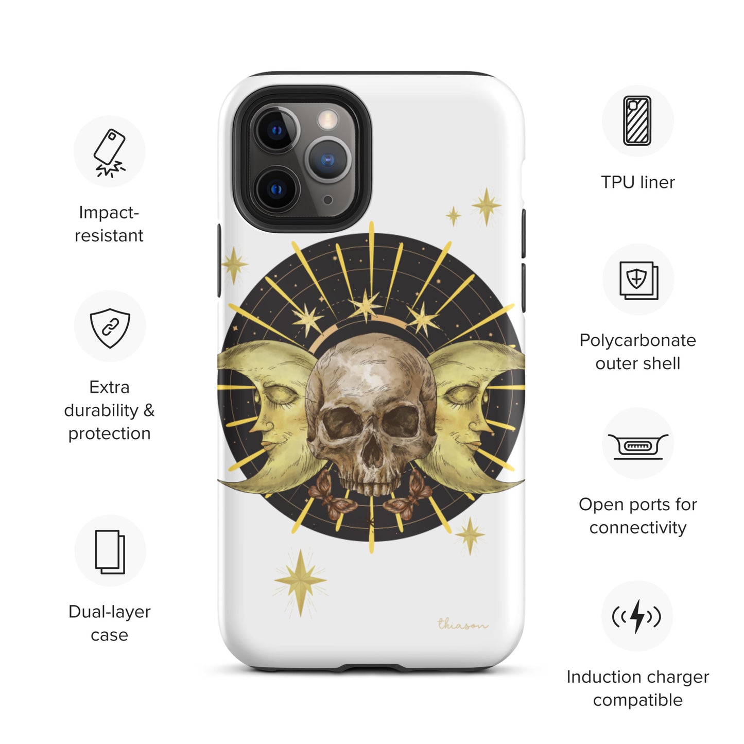 Skull and Moons Tough iPhone case