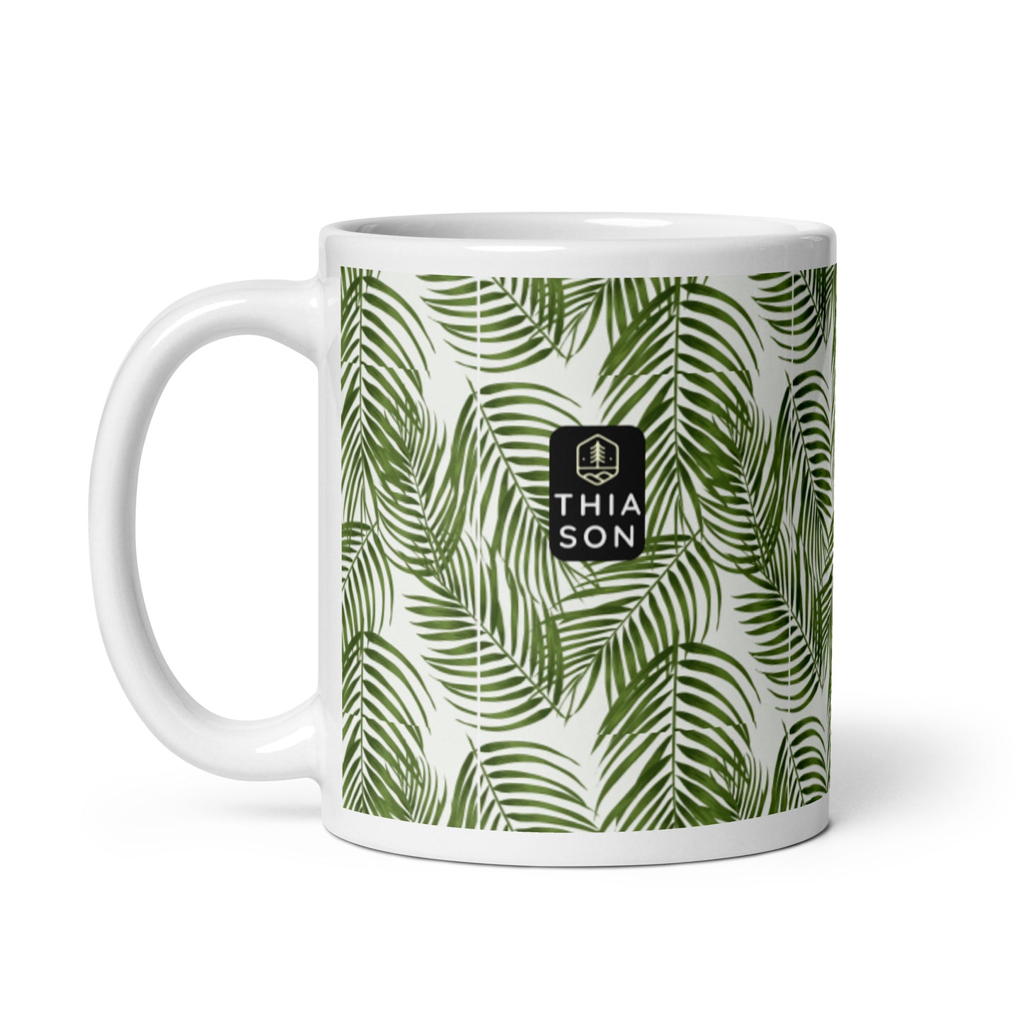 PALM White glossy mug