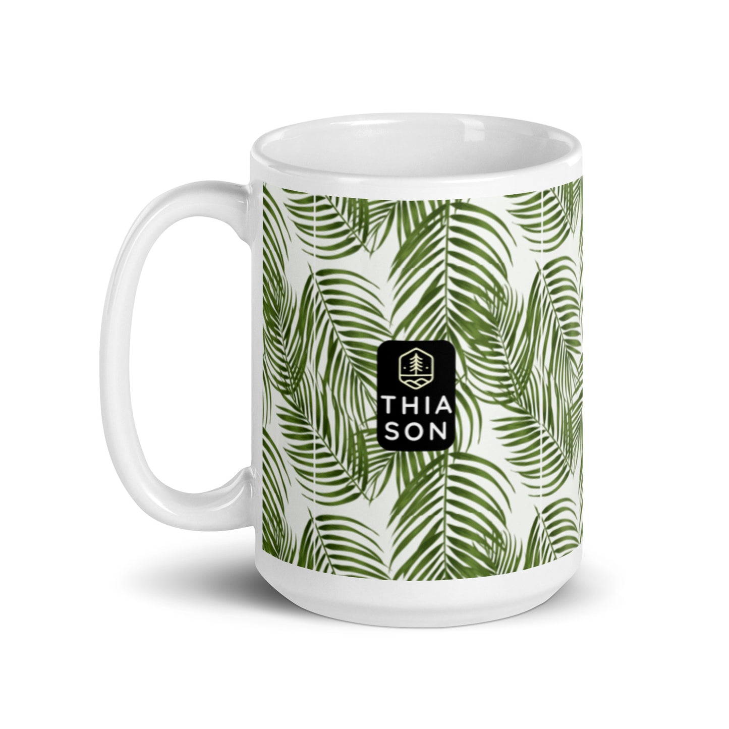 PALM White glossy mug
