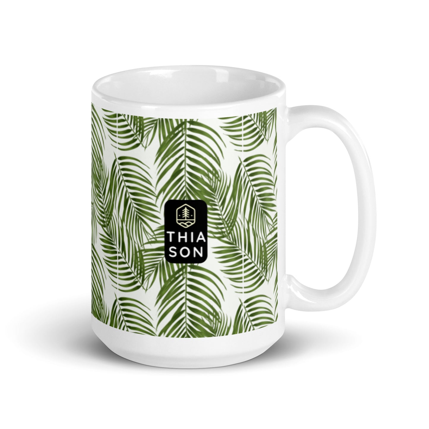 PALM White glossy mug