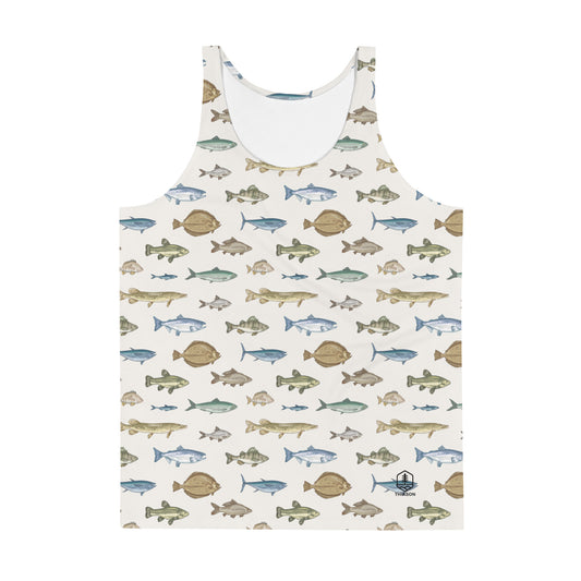 Thiason Fish Pattern Tank Top