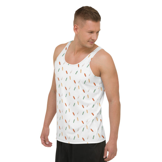 Surfboard Pattered Men's Tank Top