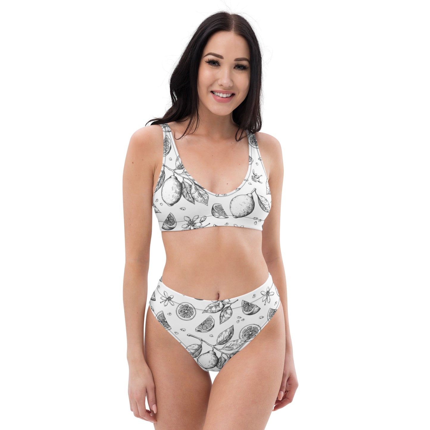 Lemon Garden Recycled high-waisted bikini