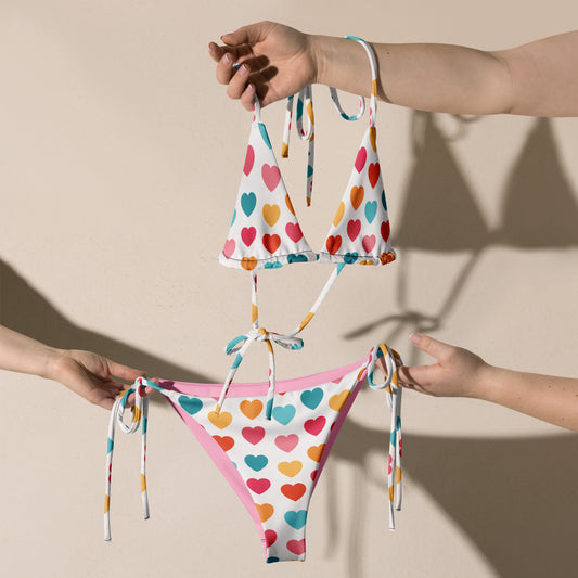 Hearts string bikini