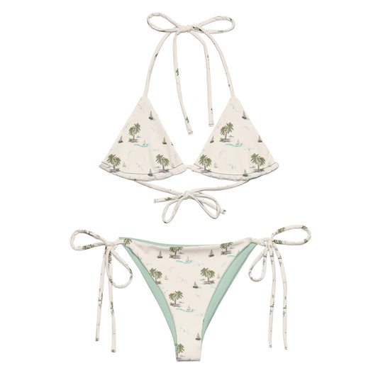 Palms and Sail Boats String Bikini