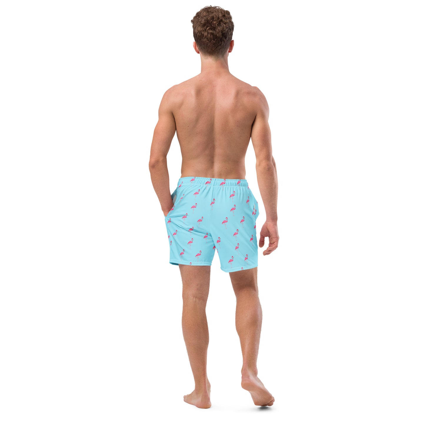 Men's Flamingo Design Men's swim trunks