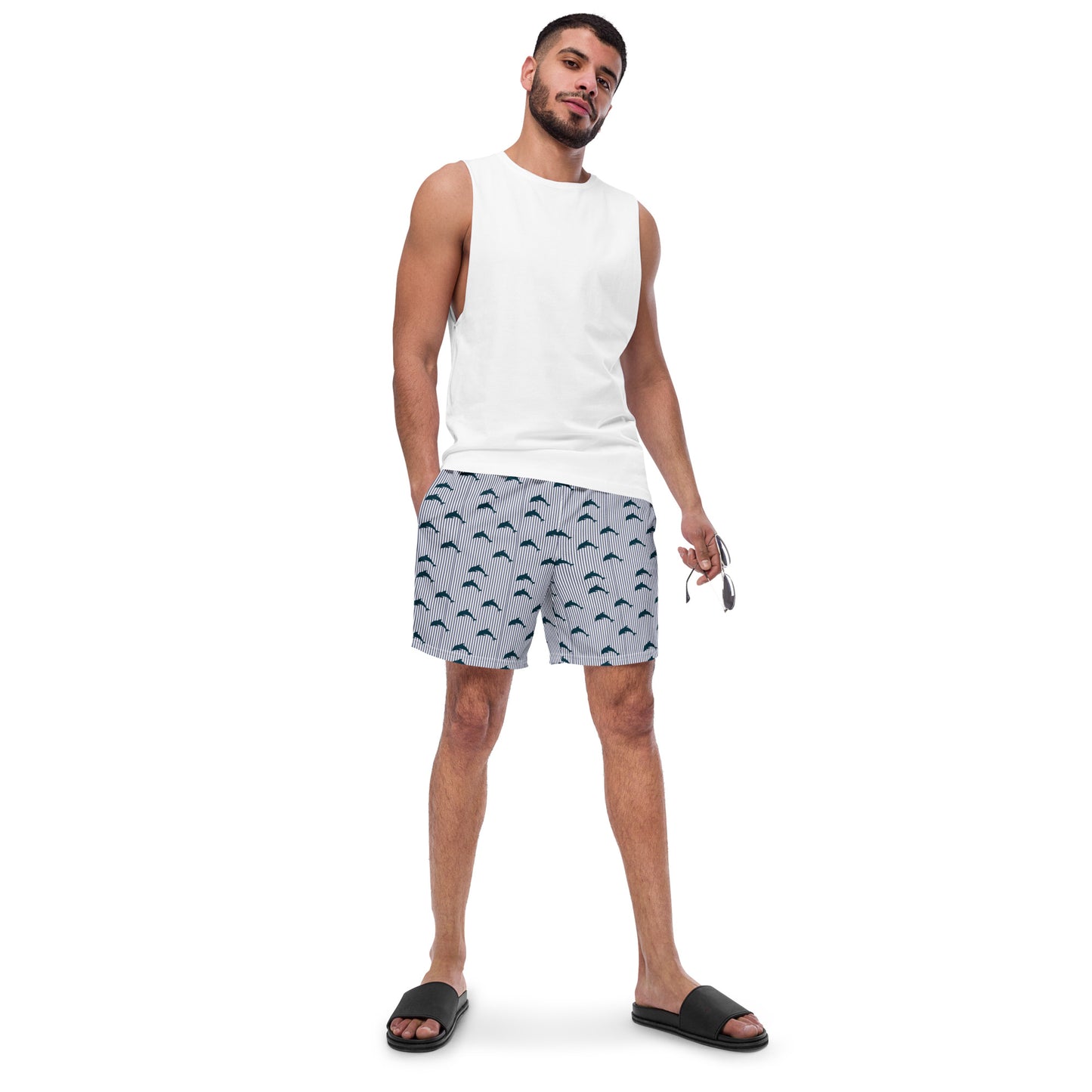 Dolphin patterned Men's swim trunks