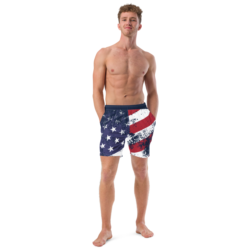 USA Flag design Men's swim trunks