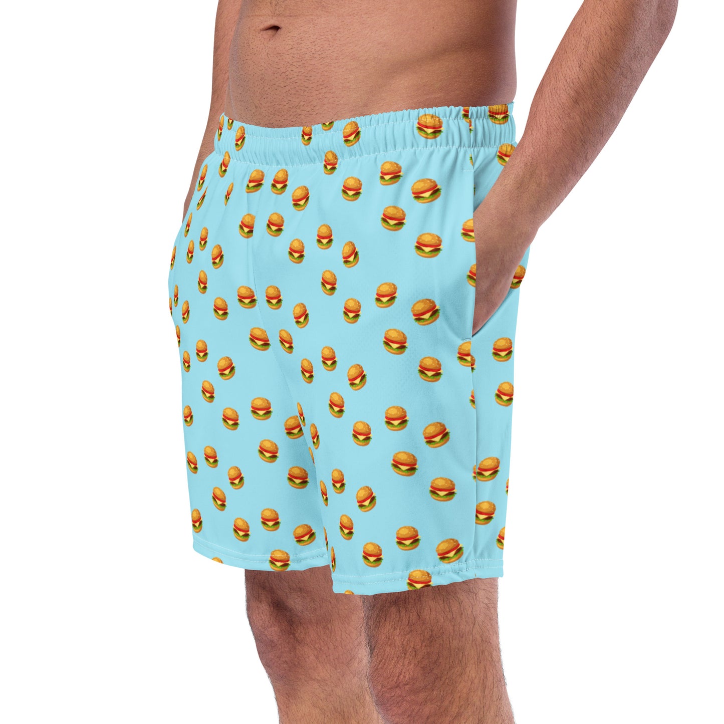 Cheeseburger patterned Men's swim trunks