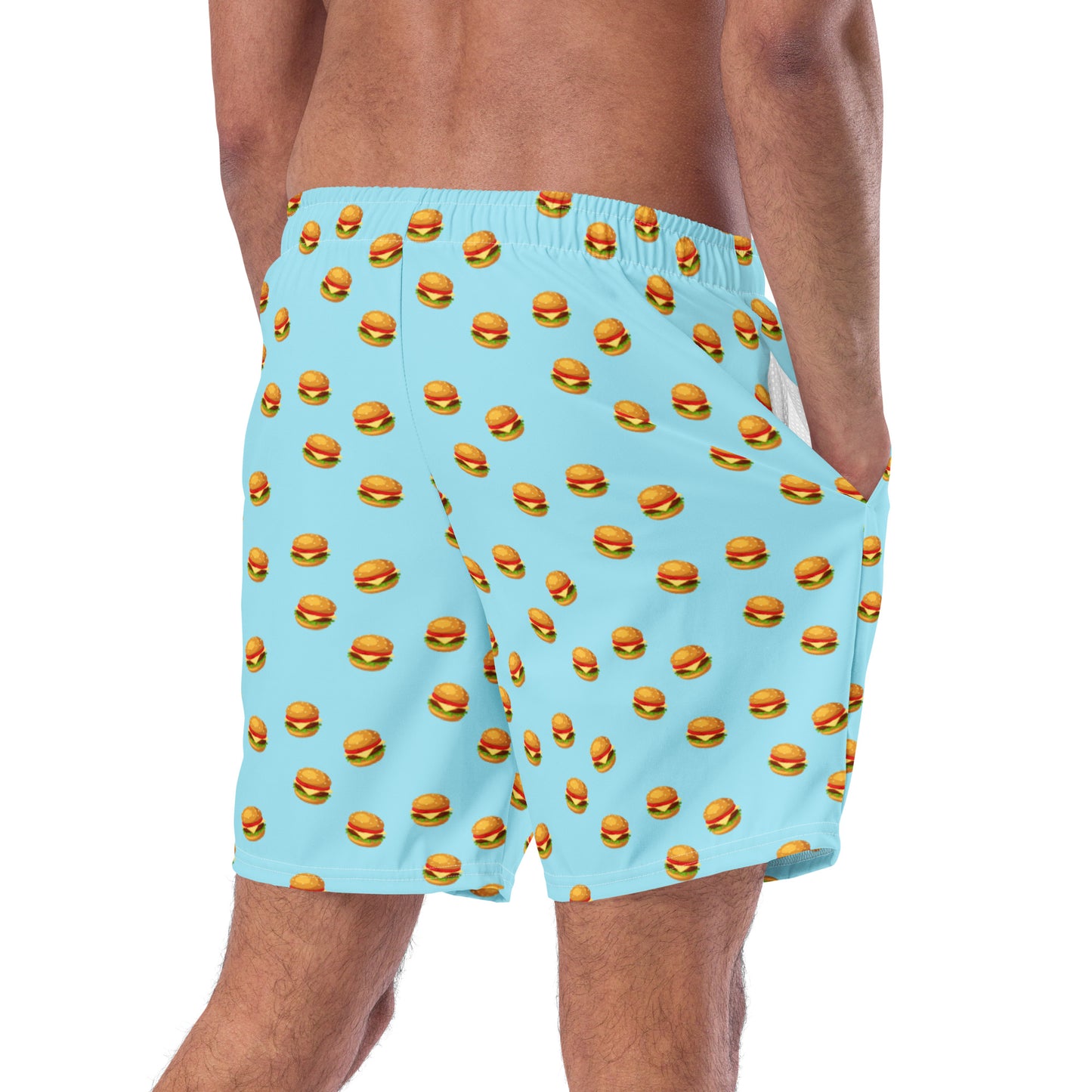 Cheeseburger patterned Men's swim trunks