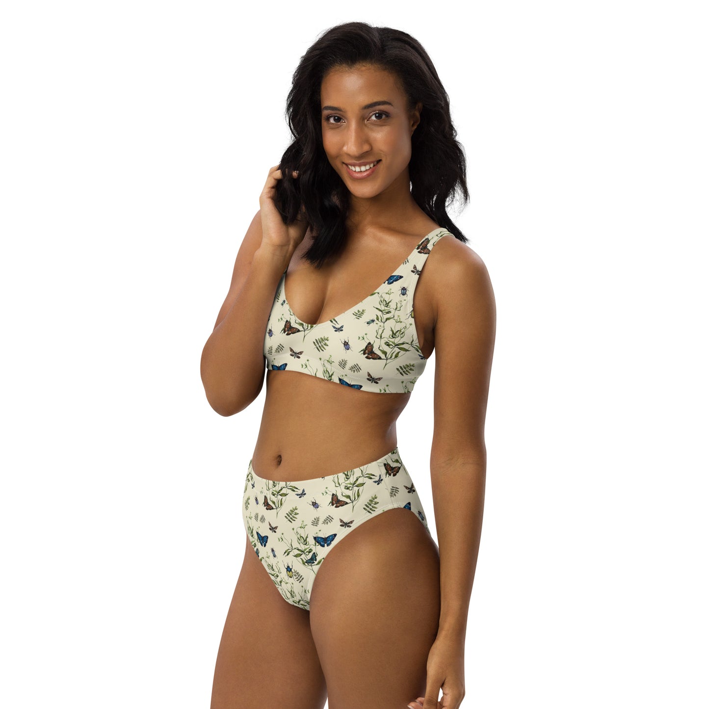 LUXE Recycled high-waisted bikini