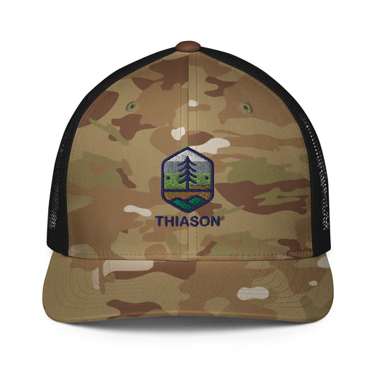 Thiason Camo Closed-back trucker cap