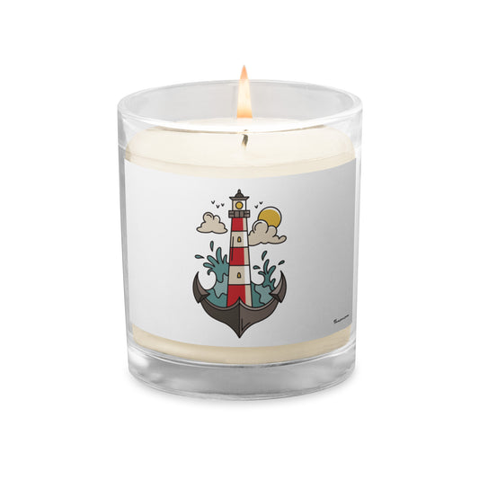 LIGHTHOUSE Glass jar soy wax candle