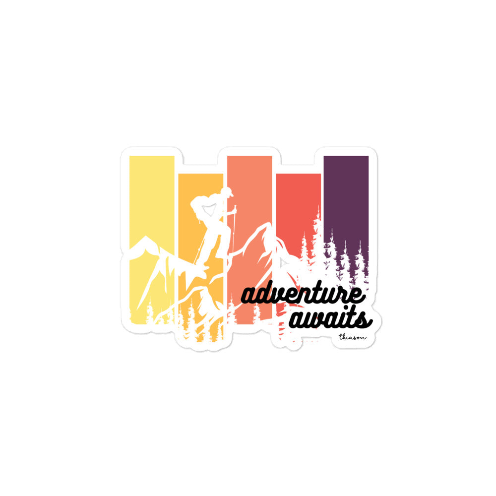 ADVENTURE AWAITS Bubble-free stickers